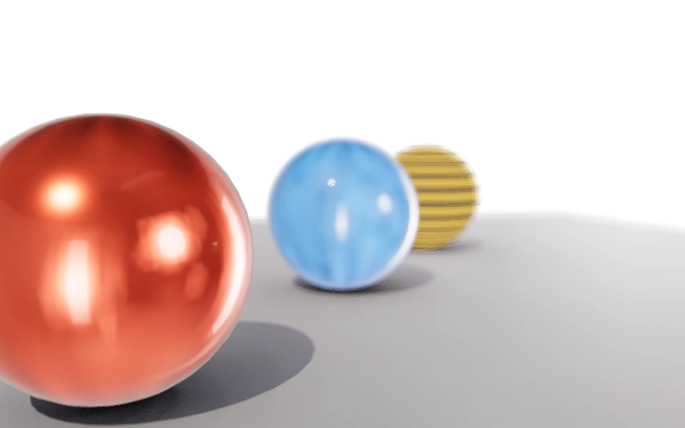 With depth of field